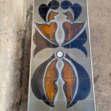 Vintage 1970s ceramic tile coffee table with chrome legs.