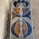 Vintage 1970s ceramic tile coffee table with chrome legs.