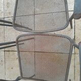 6 vintage garden armchairs iron metal chairs