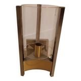 Applique en laiton et verre de Gaetano Scolari 1960