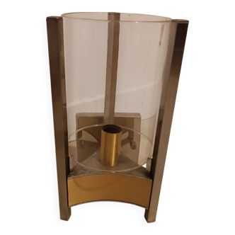 Applique en laiton et verre de Gaetano Scolari 1960