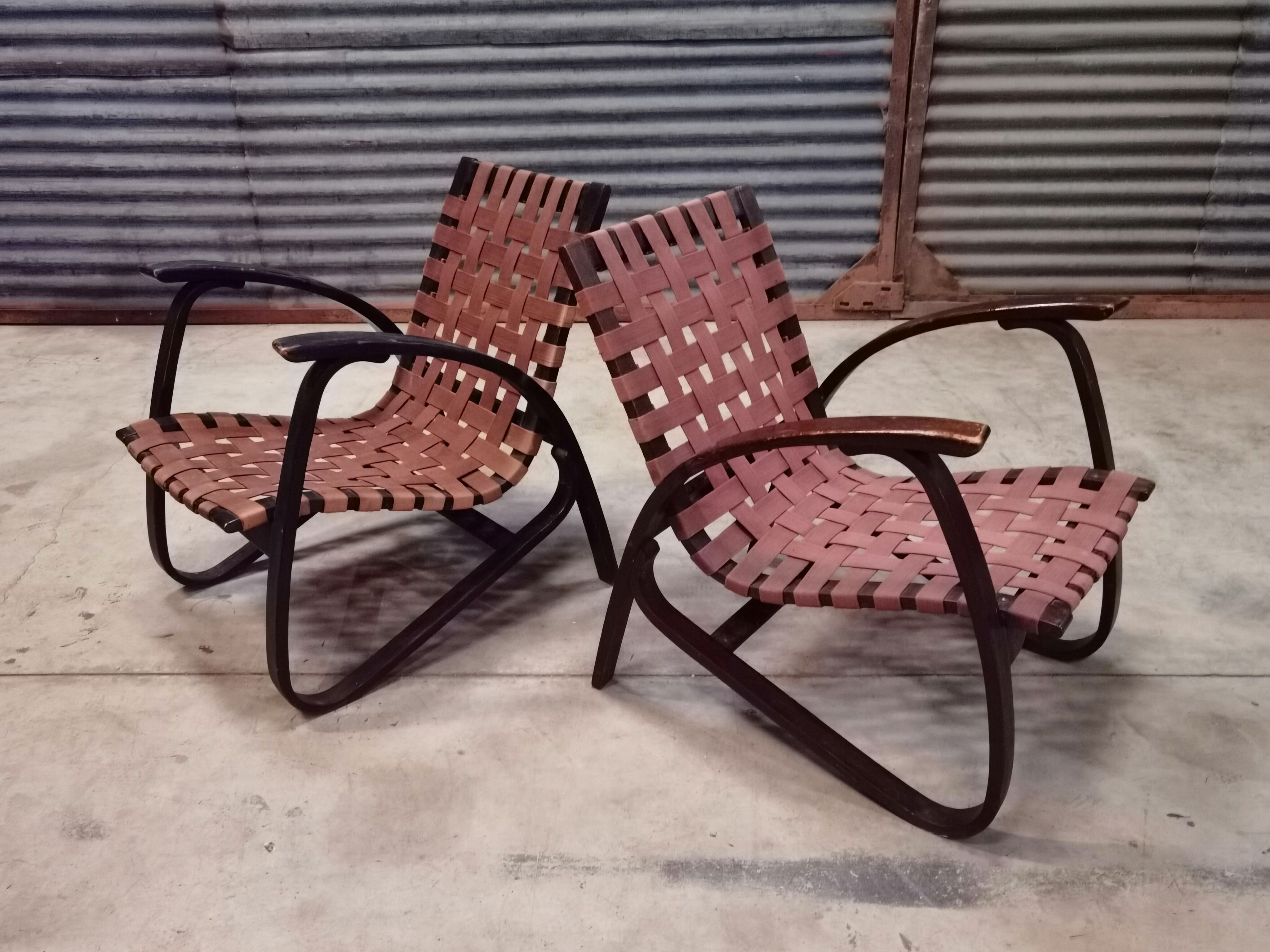 Pair of Jan Vanek armchairs for Up Zavody 1930