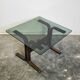 Table d'appoint en verre Siesta des années 70