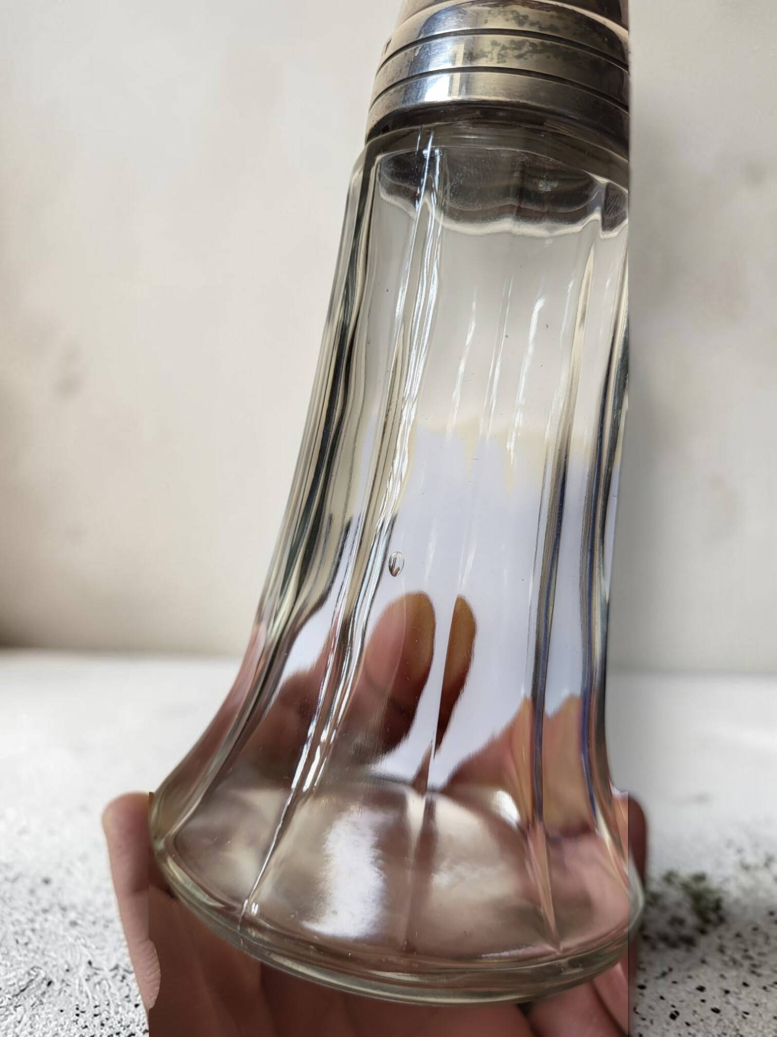 Silver-plated metal shaker by Christofle