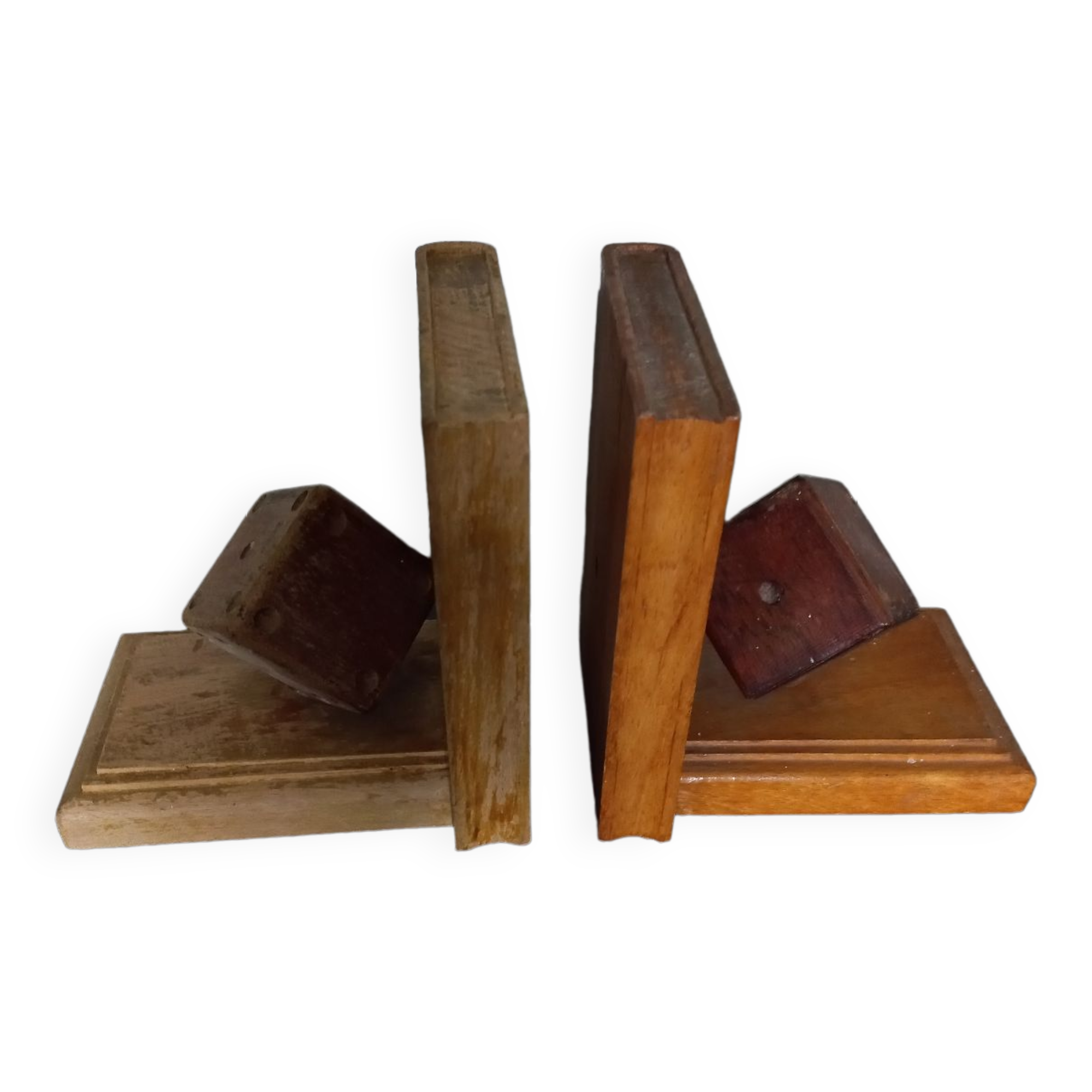 Wooden bookends