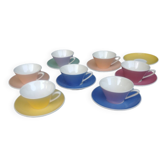 Tasses à café en porcelaine Villeroy & Boch années 50