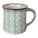 Mid-century modern studio pottery mug by Monika Maetzel, 1960s.