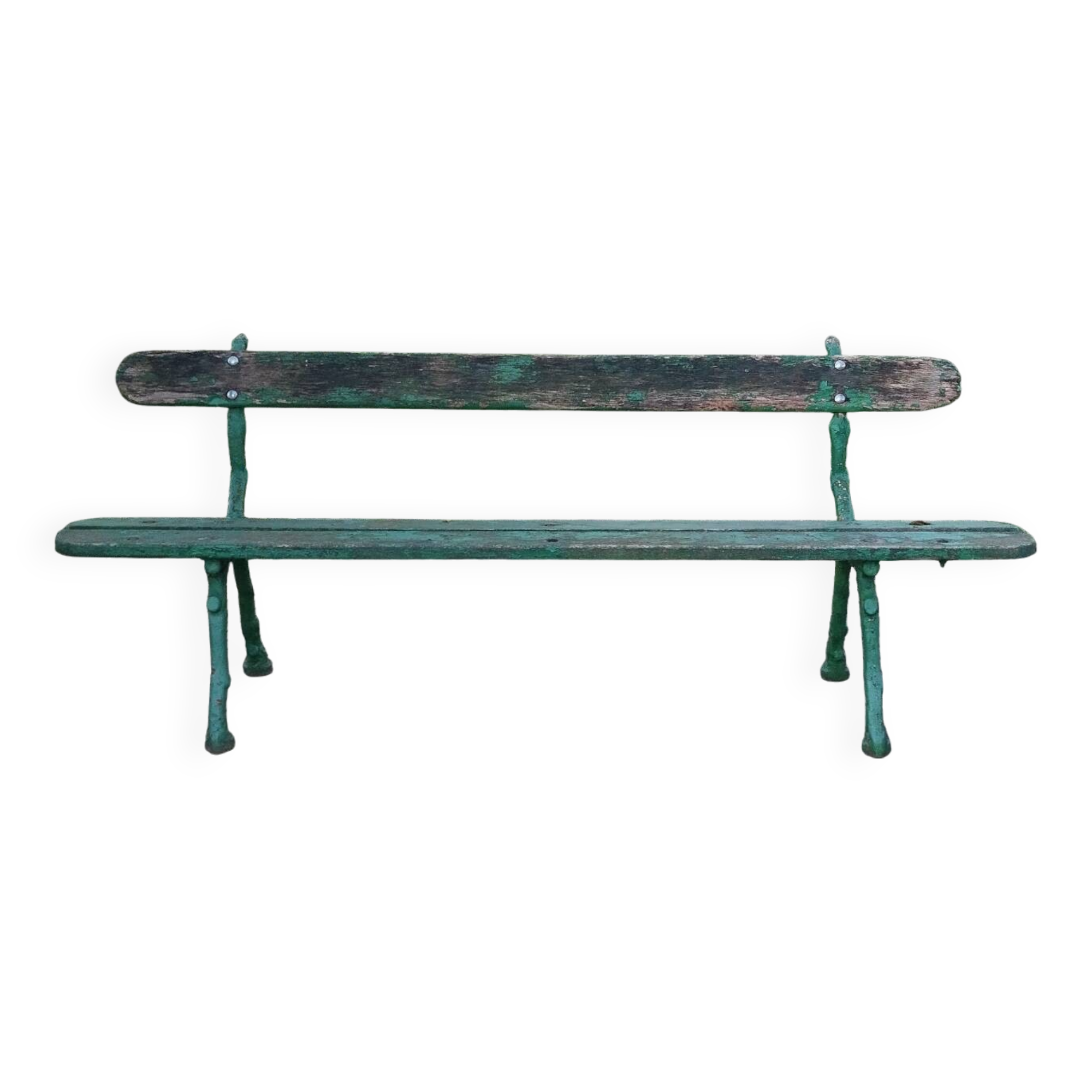 19th century cast iron public garden bench