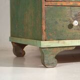 Grande commode ancienne à patine verte (c.1940) #62