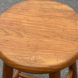 Set of 3 vintage pine stools from the 60s