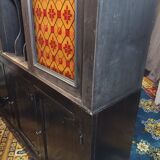 Vintage painted wooden bookcase