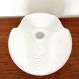 White glass Wave pendant lamp by Koch and Lowy for Peill and Putzler