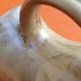 1960s Glazed terracotta pitcher with floral decoration