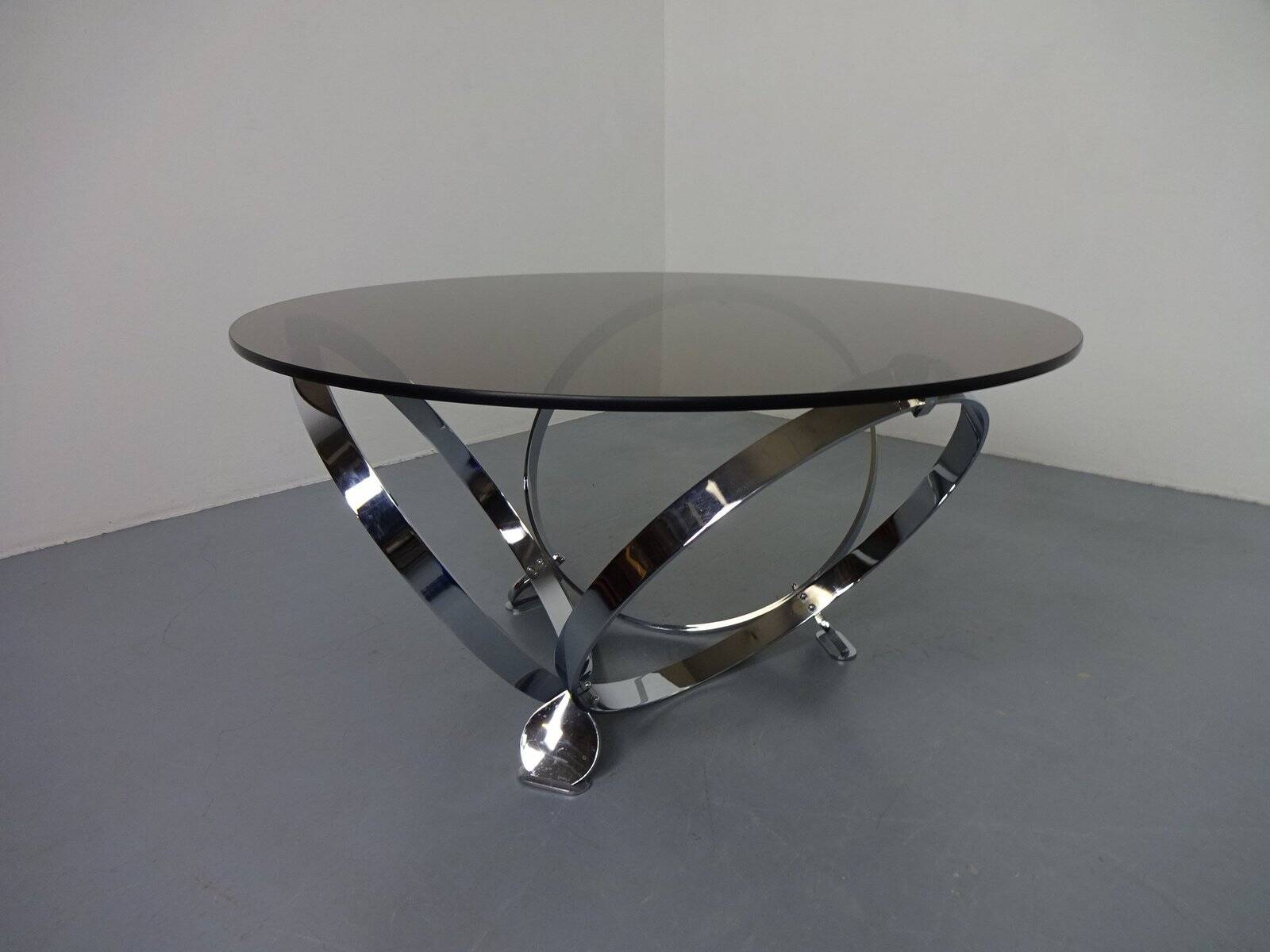 Space Age Glass Coffee Table by Knut Hesterberg for Ronald Schmitt, 1960s