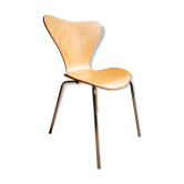 Chaise design bois et chrome