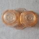 saleron pink glass - salt and pepper shaker - antique