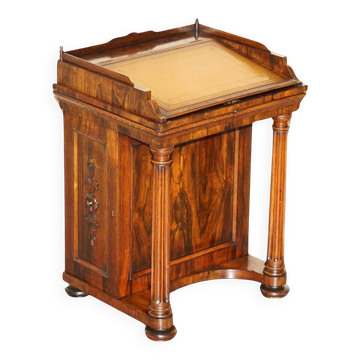 Davenport Regency Antique Desk Circa 1810-1820 in Hardwood and Leather