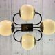 Czechoslovak rondocubist / Geometric Art Deco pendant lamp