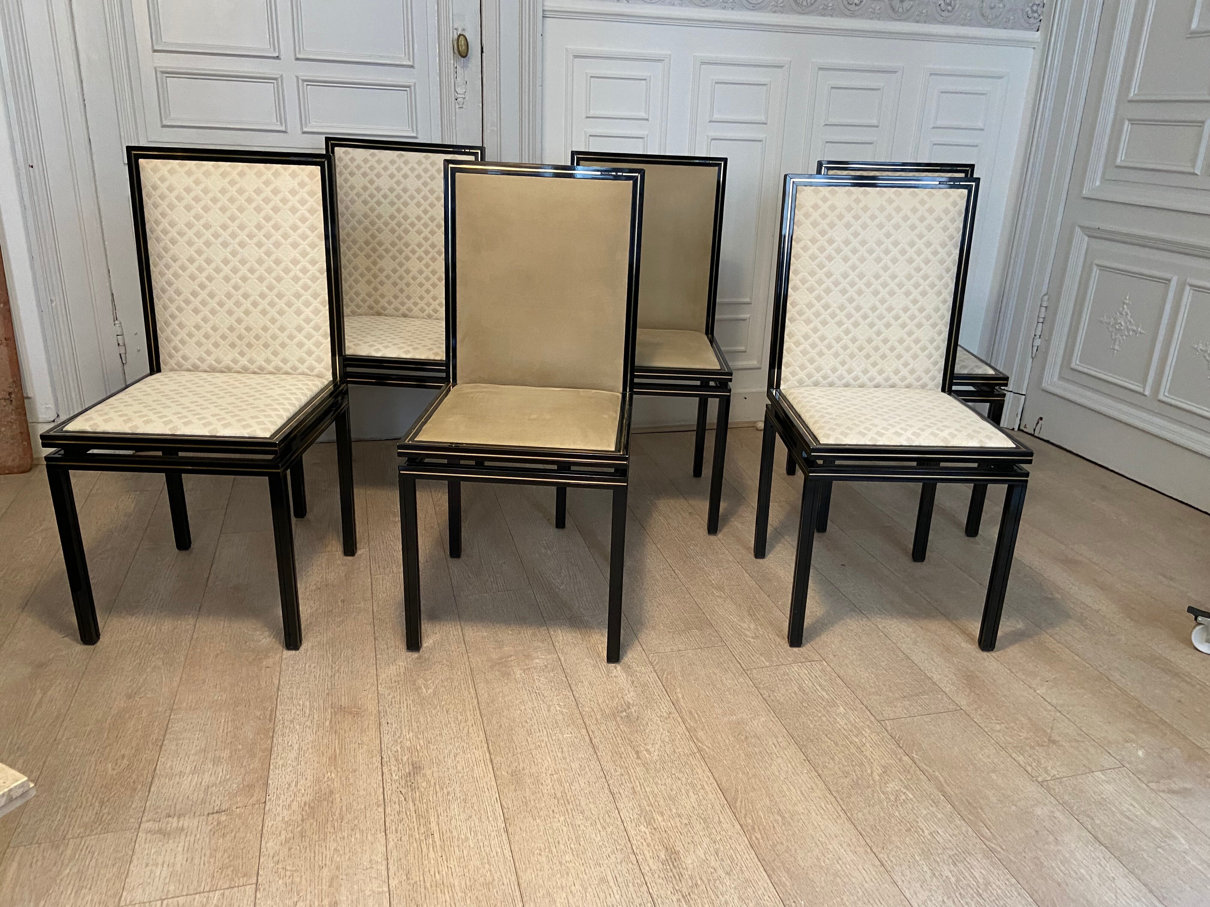 6 chairs Pierre Vandel, Paris, 1970s