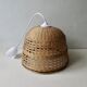 70s woven wicker pendant light