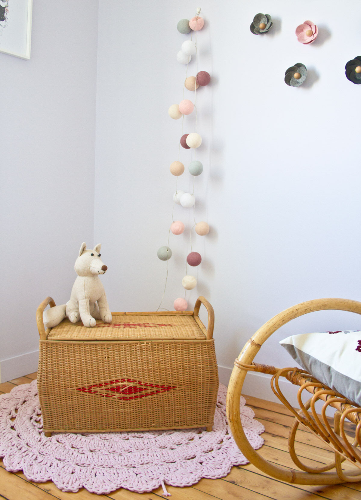 Rattan toy box