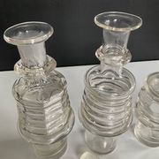 Set of 3 Art Deco crystal bottles