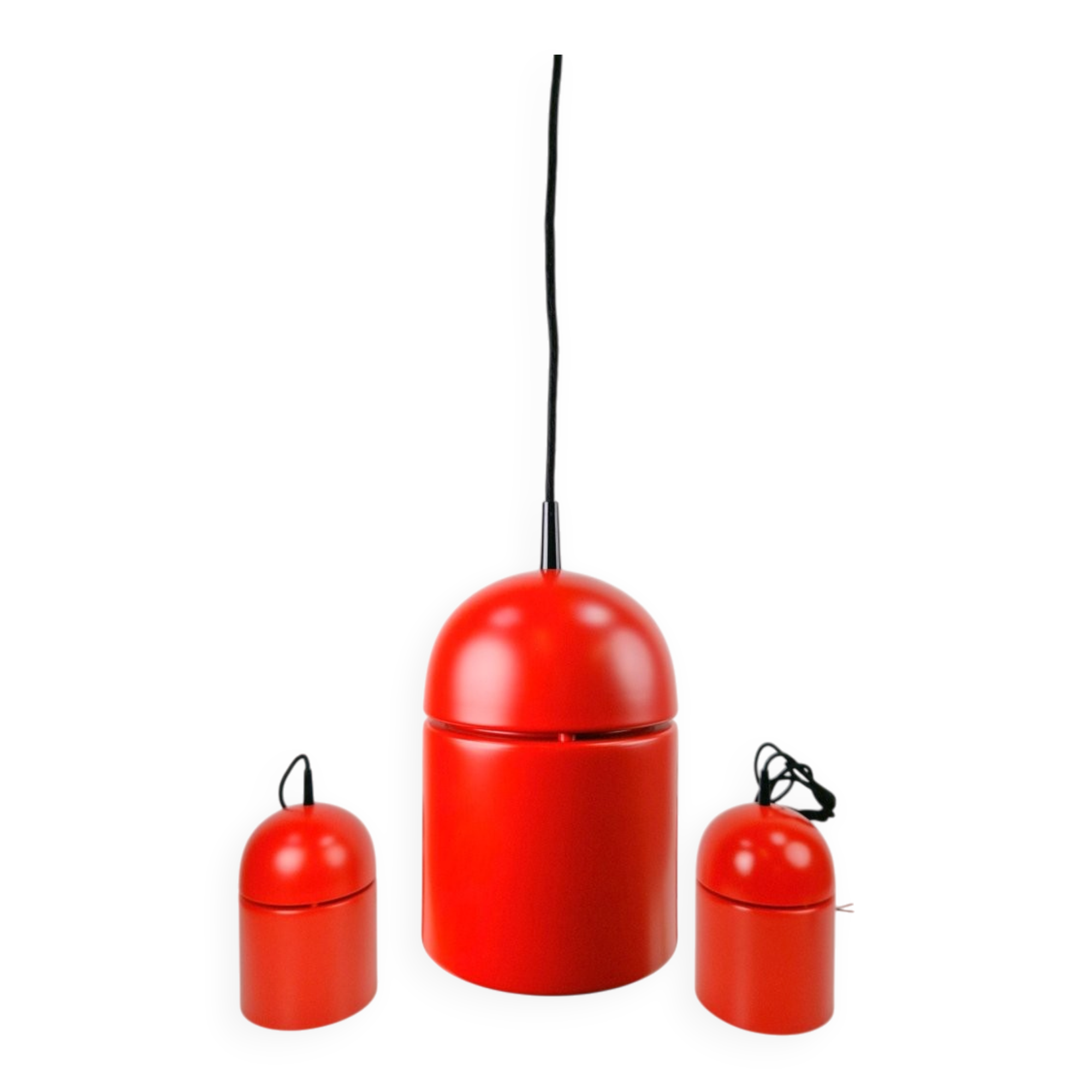 Vintage Uni Pendant Lamps by Vagn Dyring for Nordisk Solar, 1970s, Set of 3