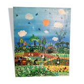 Painting Françoise Kuen, 1972.