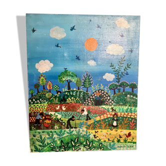 Painting Françoise Kuen, 1972.