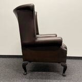 Brown Leather Chesterfield Wing Chair