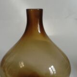 Brown smoked glass vase