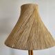 Vintage rattan & straw floor lamp 1950