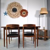Extendable rosewood dining table year 60