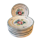 Set of 11 Saint Clément earthenware dessert plates France