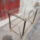 Brass and glass coffee table