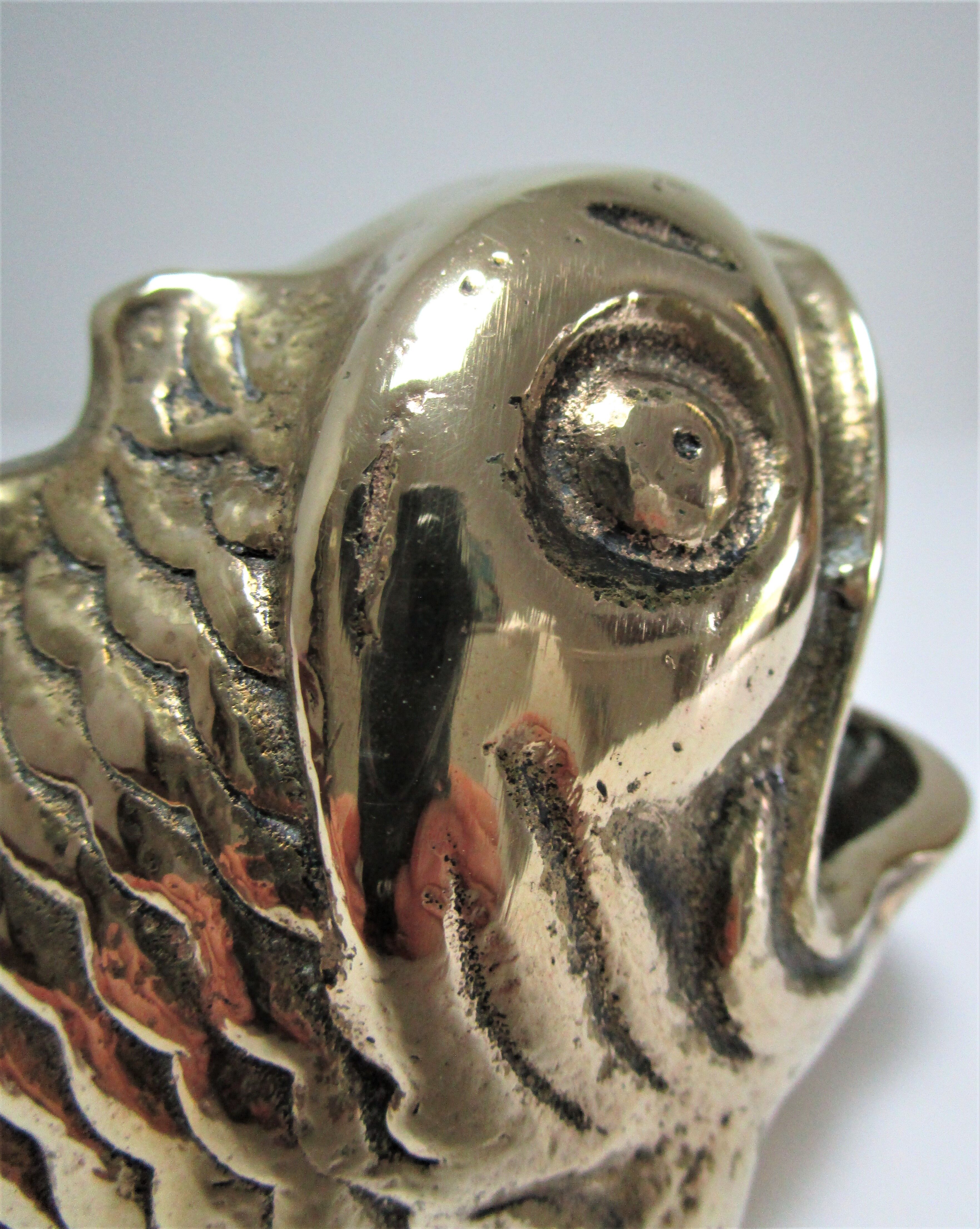 Zoomorphic ashtray golden bronze fish Vintage Peerage