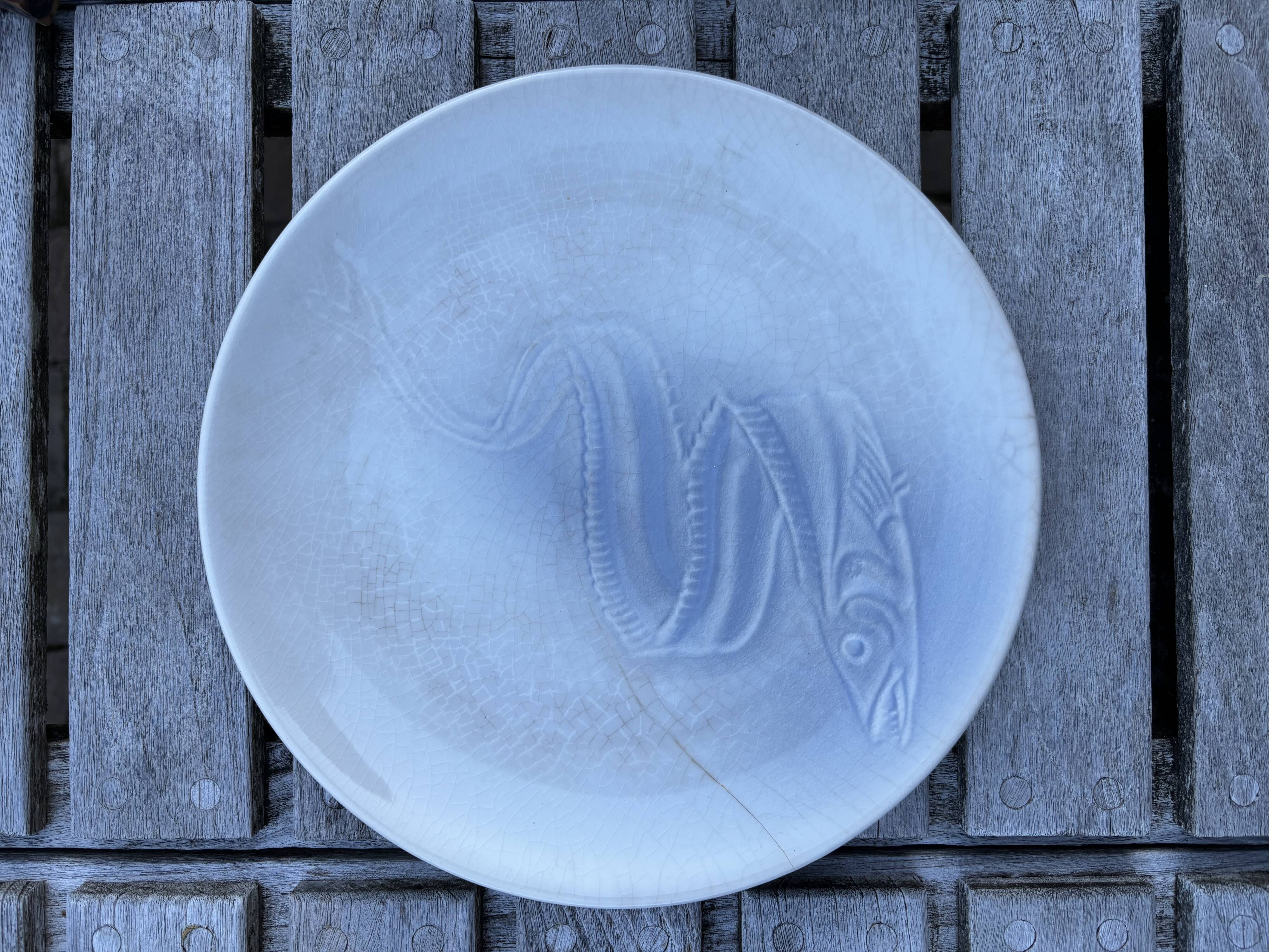 12 Saint Amand fish plates, Ocean model