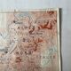 Vintage school map 1950 double-sided "The Alps / The Pyrenees"