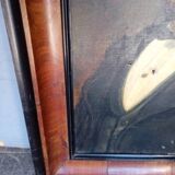 Portrait à l'huile sur toile, XIXème signé et daté
