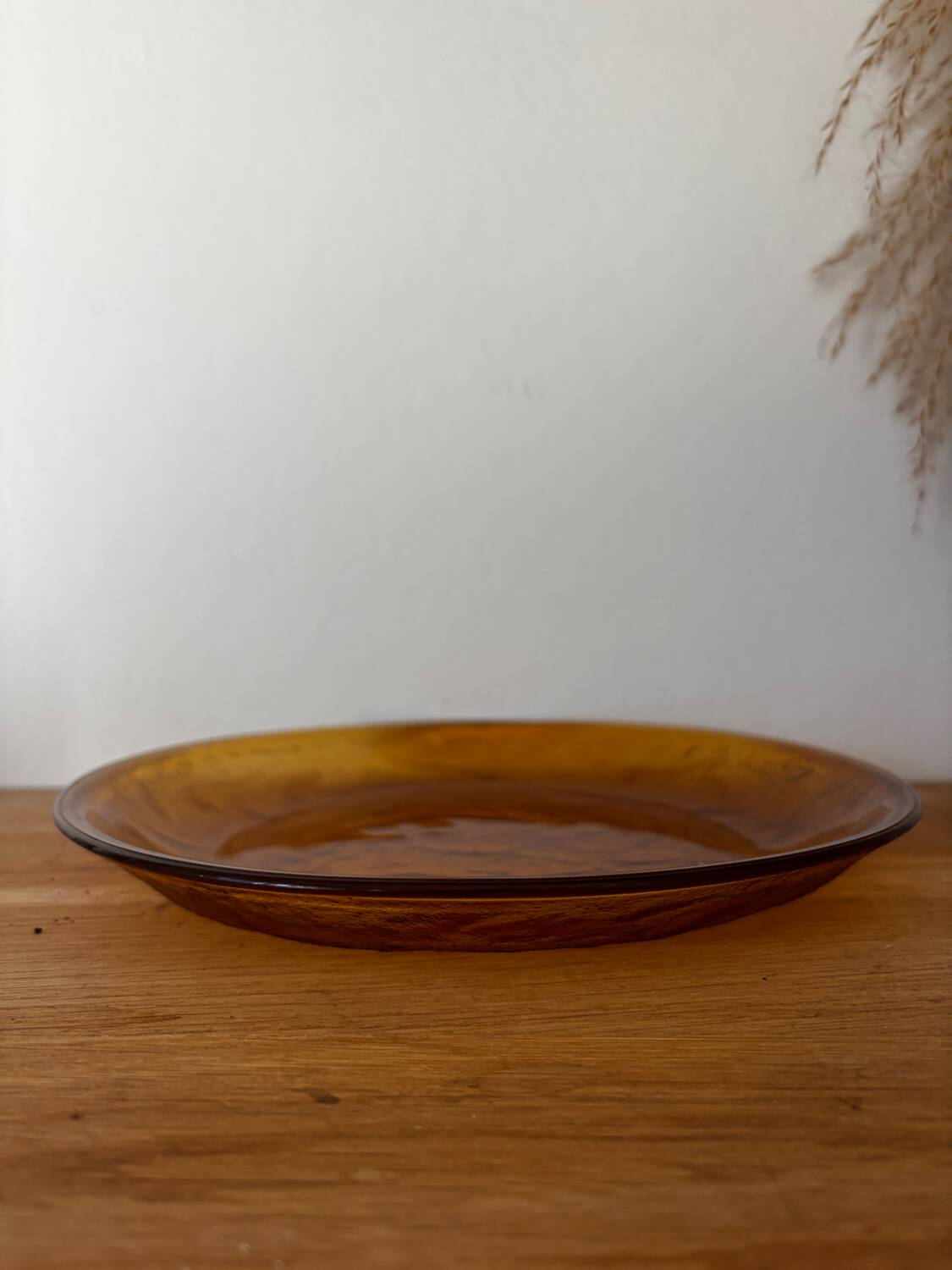 Vintage set of 6 amber brown plates Arcoroc Sierra