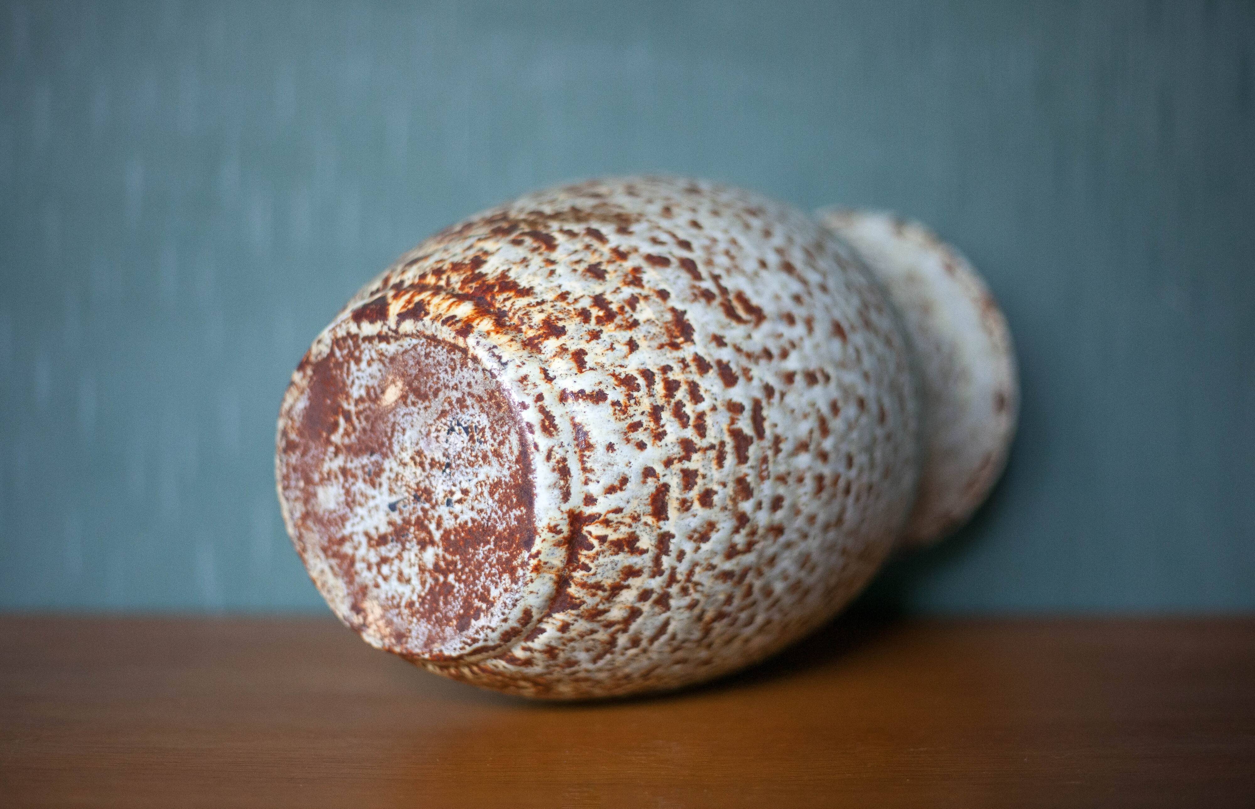 Speckled ceramic vase, west germany