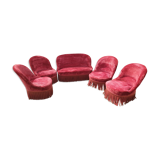 sofa/seating lounge set and 4 toad chairs