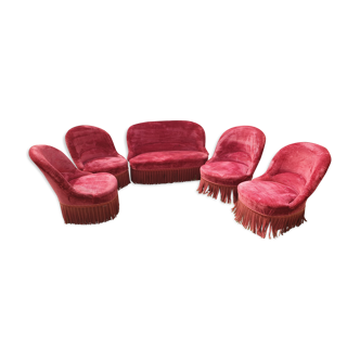 sofa/seating lounge set and 4 toad chairs
