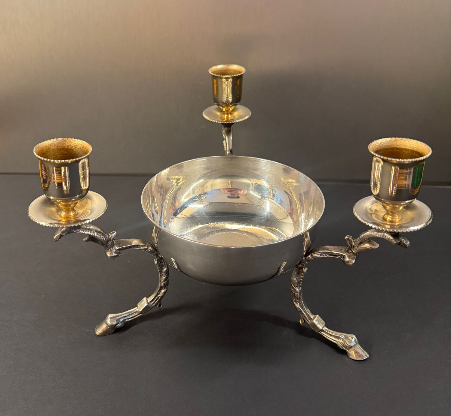 Four-armed, four-legged chandelier, mid-20th century