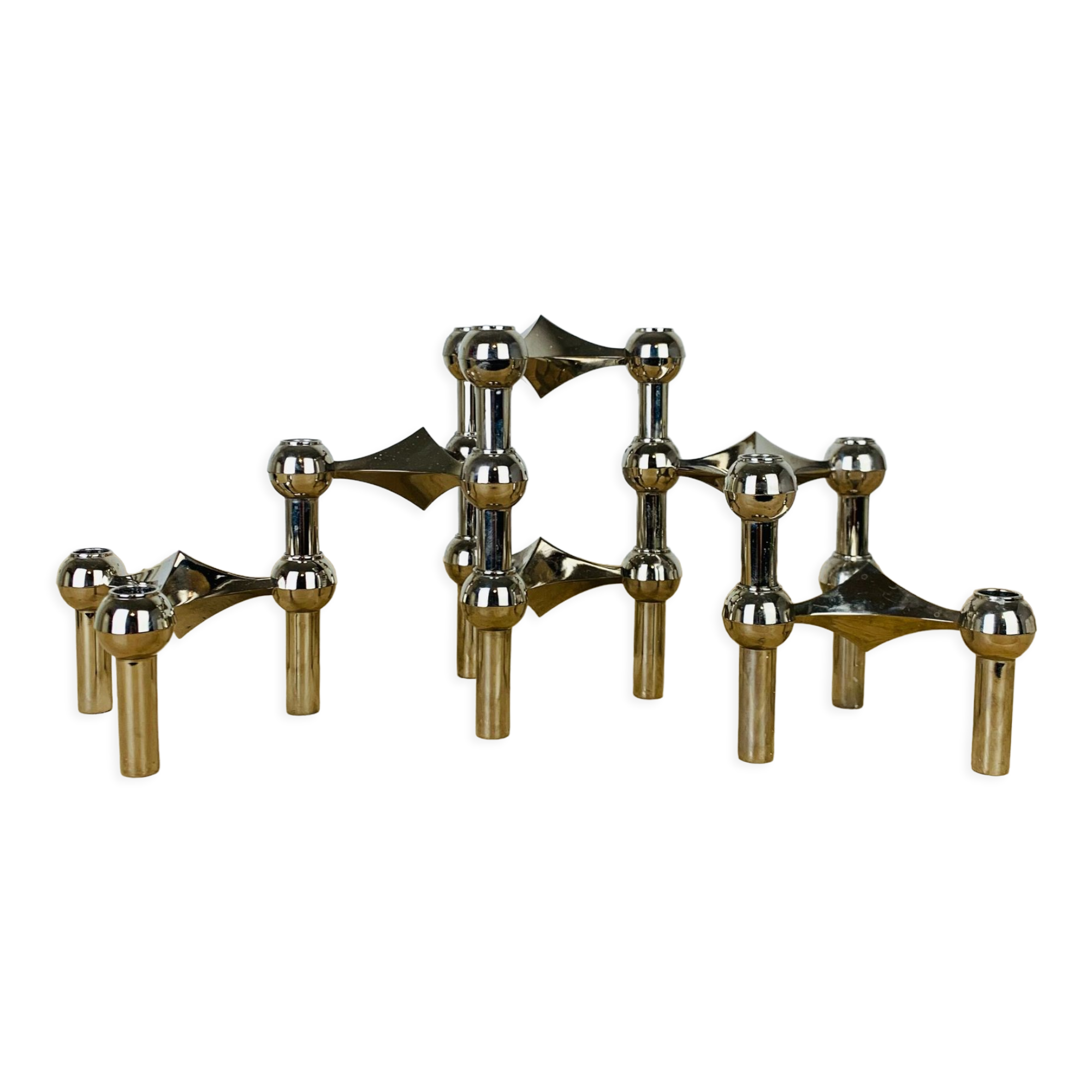 6 candle holders Hans Nagel and Werner Stoff 60s