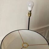Tripod floor lamp with shelf