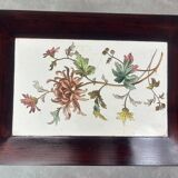 Nested tables in curved wood with ceramic top by Thonet.