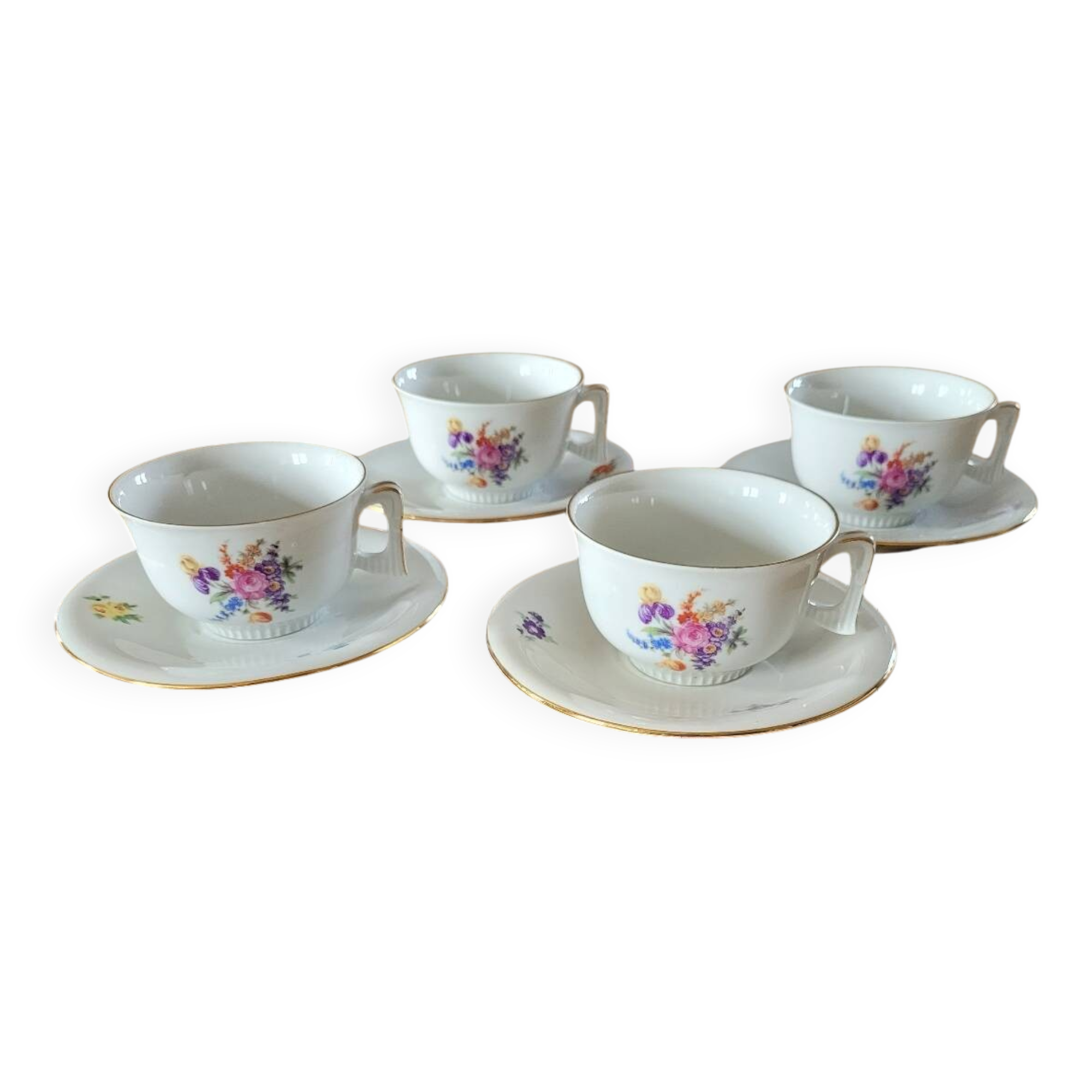 4 Royal Epiag cups and saucers
