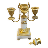 Fireplace set signed Planchon, 19th century