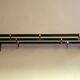 Teak, brass and black metal coat and hat rack, 1960s